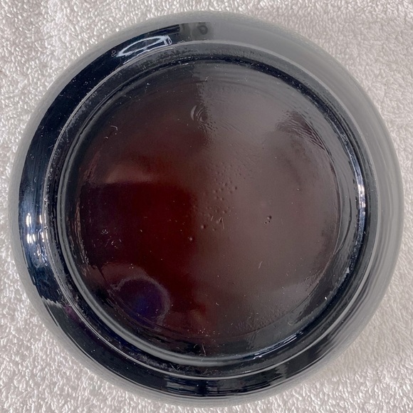 Vintage MCM Dark Thick Brown Amber Glass Round Ashtray Trinket Dish - Picture 3 of 8